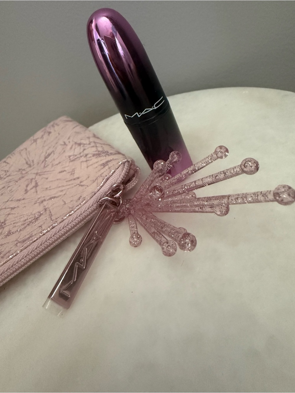 MAC Bated Breath DISCONTINUED Lipstick and Limited Edition Makeup Bag